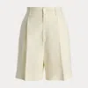 Collection Tracy Pleated Linen Short In Neutral