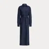Collection Vicki Linen Day Dress In Blue
