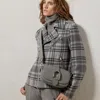 Collection Welington Calfskin Shoulder Bag In Gray