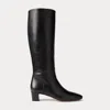 Collection Whitley Burnished Calfskin Tall Boot In Black