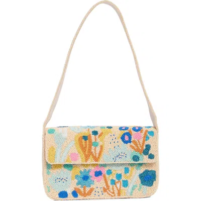 Collection Xiix Beaded Abstract Floral Shoulder Bag In Multi