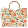 Collection Xiix Beaded Bamboo Handle Tote In Multi