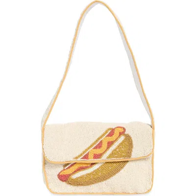 Collection Xiix Beaded Hot Dog Shoulder Bag In Multi
