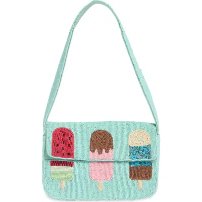 Collection Xiix Beaded Ice Cream Pops Baguette Shoulder Bag In White