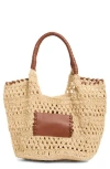 Collection Xiix Crochet Raffia Tote Bag