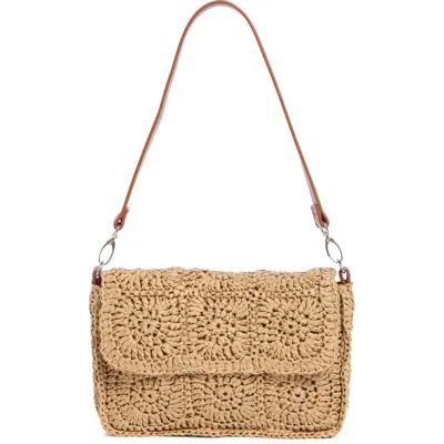 Collection Xiix Crochet Square Shoulder Bag In Brown