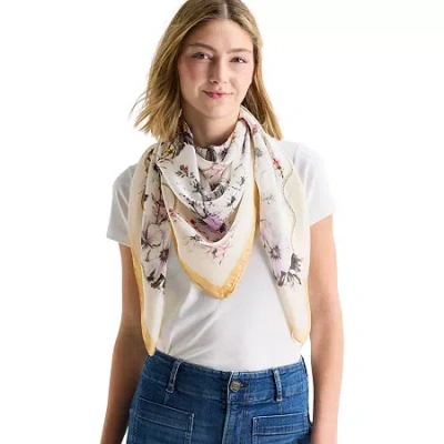 Collection Xiix Floral Square Scarf In Pink