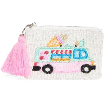 Collection Xiix Ice Cream Truck Beaded Zip Pouch In Multi