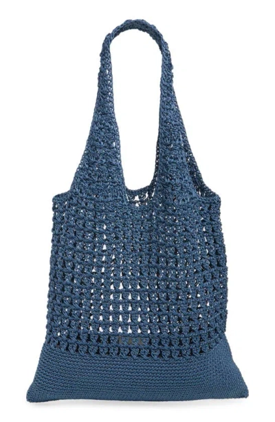 Collection Xiix Open Weave Tote Bag In Blue