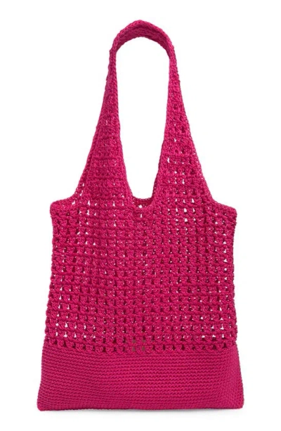 Collection Xiix Open Weave Tote Bag In Pink