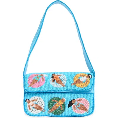 Collection Xiix Pool Scene Beaded Shoulder Bag In Multi