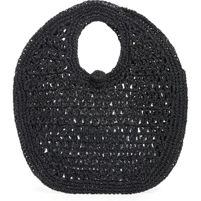 Collection Xiix Round Cutout Handle Bag In Black