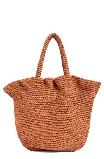 Collection Xiix Ruffle Edge Crochet Bag In Brown