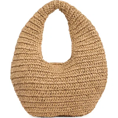 Collection Xiix Slouchy Crochet Hobo Bag In Brown
