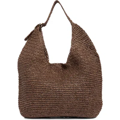 Collection Xiix Slouchy Straw Bag In Brown