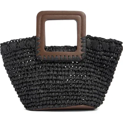 Collection Xiix Straw Top Handle Bag In Black