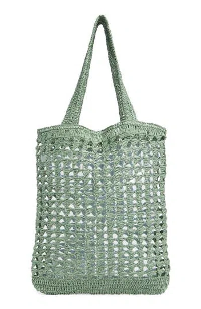 Collection Xiix Straw Tote Bag In Green