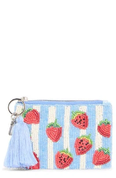 Collection Xiix Strawberry Beaded Coin Pouch