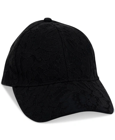 Collection Xiix Women's Lace Baseball Cap In Black