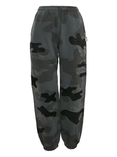 Pre-owned Collective Camouflage-print Track Pants In Gray