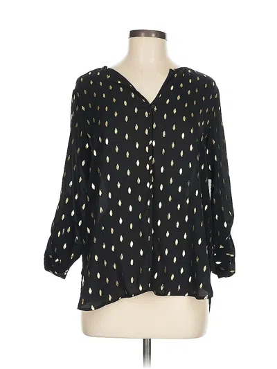 Pre-owned Collective Concepts 3/4 Sleeve Blouse In Black