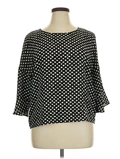 Pre-owned Collective Concepts 3/4 Sleeve Blouse In Black