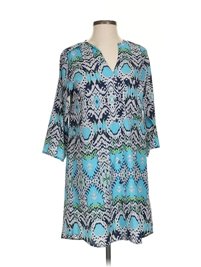 Pre-owned Collective Concepts 3/4 Sleeve Blouse In Blue