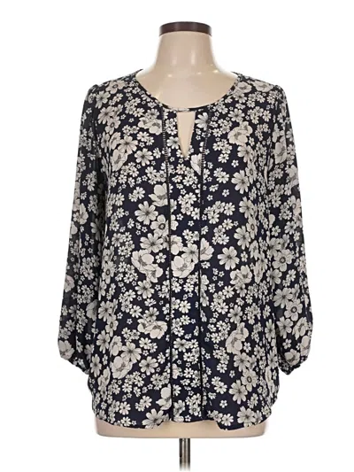 Pre-owned Collective Concepts 3/4 Sleeve Blouse In Blue