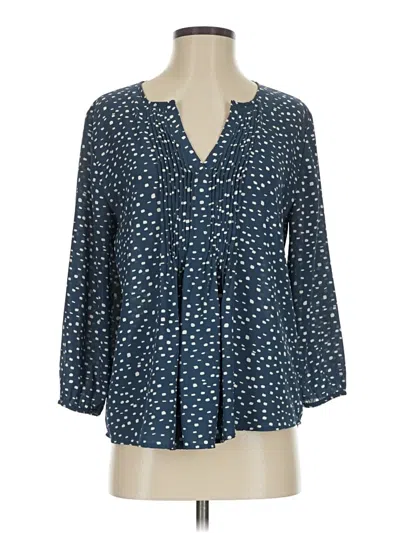 Pre-owned Collective Concepts 3/4 Sleeve Blouse In Blue