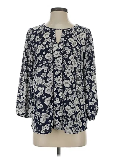 Pre-owned Collective Concepts 3/4 Sleeve Blouse In Blue