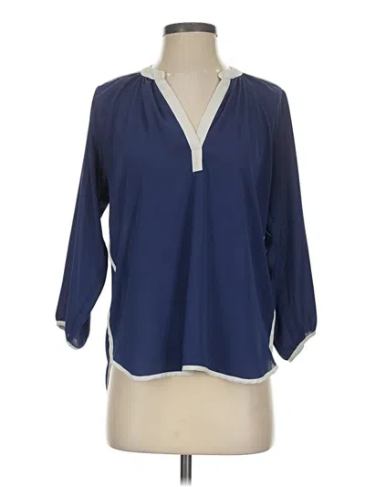 Pre-owned Collective Concepts 3/4 Sleeve Blouse In Blue