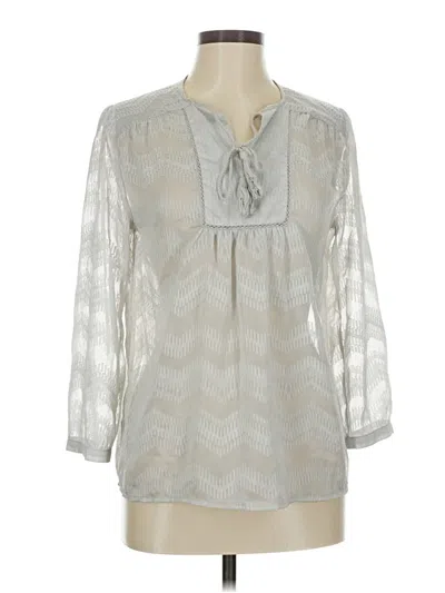 Pre-owned Collective Concepts 3/4 Sleeve Blouse In Green