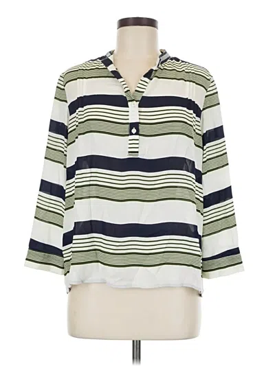 Pre-owned Collective Concepts 3/4 Sleeve Blouse In Green