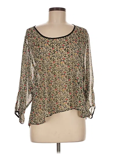Pre-owned Collective Concepts 3/4 Sleeve Blouse In Green