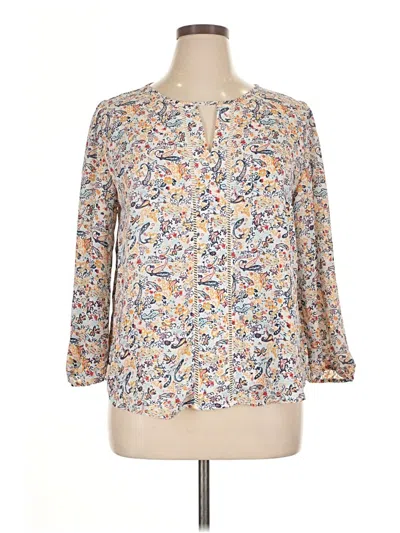 Pre-owned Collective Concepts 3/4 Sleeve Blouse In Ivory