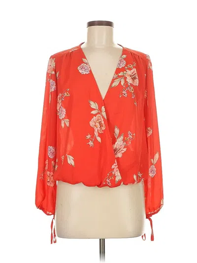 Pre-owned Collective Concepts 3/4 Sleeve Blouse In Orange