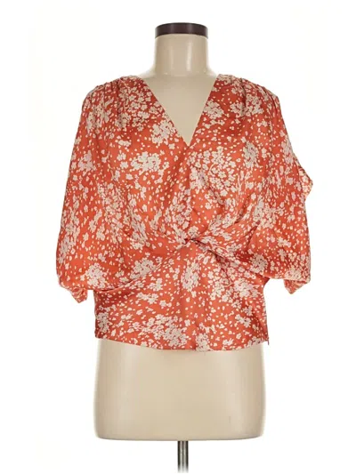 Pre-owned Collective Concepts 3/4 Sleeve Blouse In Orange