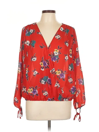 Pre-owned Collective Concepts 3/4 Sleeve Blouse In Red