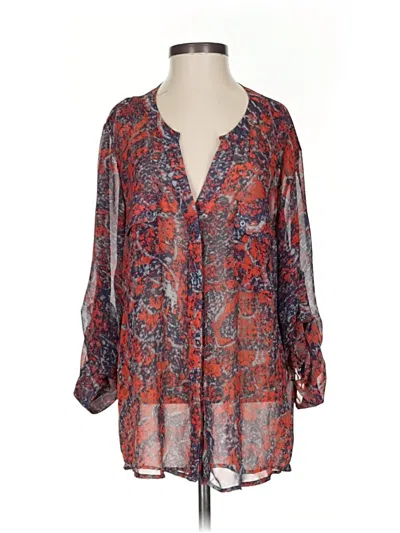 Pre-owned Collective Concepts 3/4 Sleeve Blouse In Red