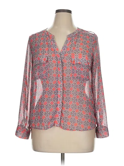Pre-owned Collective Concepts 3/4 Sleeve Blouse In Red