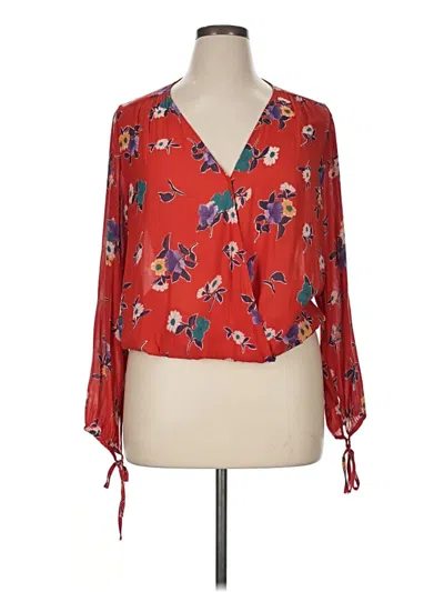 Pre-owned Collective Concepts 3/4 Sleeve Blouse In Red