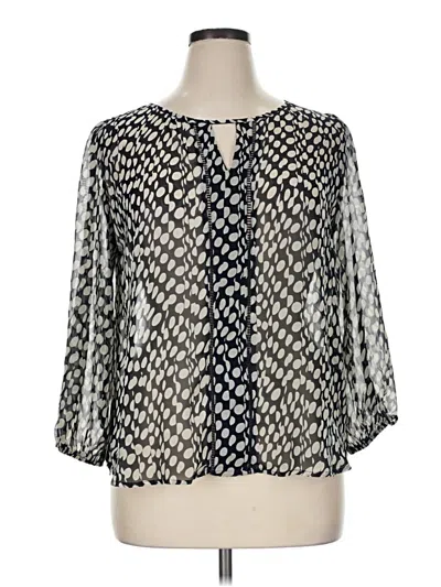 Pre-owned Collective Concepts 3/4 Sleeve Blouse In Silver