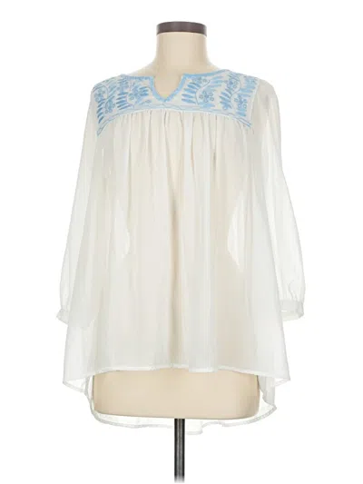 Pre-owned Collective Concepts 3/4 Sleeve Blouse In White