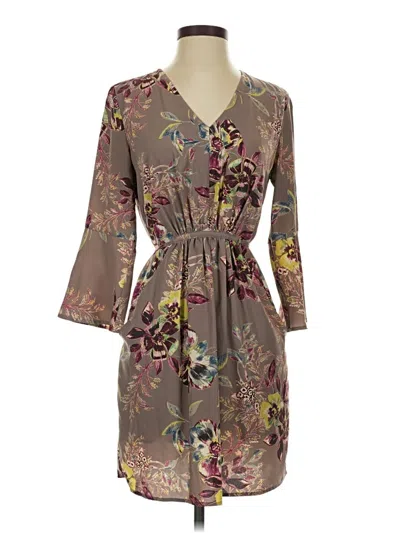 Pre-owned Collective Concepts Casual Dress In Brown