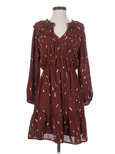 Pre-owned Collective Concepts Casual Dress In Brown