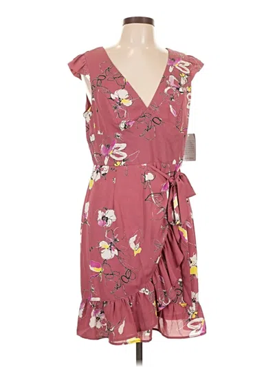 Pre-owned Collective Concepts Casual Dress In Burgundy