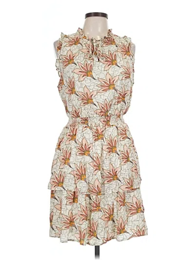 Pre-owned Collective Concepts Casual Dress In Ivory