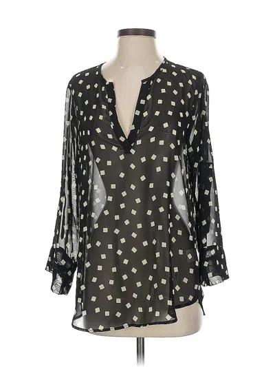 Pre-owned Collective Concepts Long Sleeve Blouse In Black