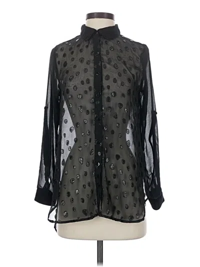 Pre-owned Collective Concepts Long Sleeve Blouse In Black