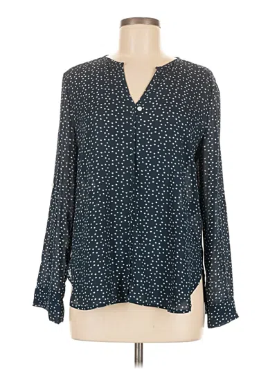 Pre-owned Collective Concepts Long Sleeve Blouse In Blue